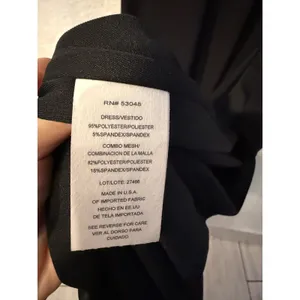 Morgan & Co R&M Richards NWT Black Mesh Cutout V-Neck Formal Gown Dress Size 1 thumbnail 2