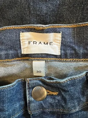 FRAME Le Slim Palazzo Kinmount Wide Leg Jeans Size 30 High Rise Dark Wash thumbnail 4