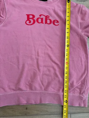 HATCH Pink Crewneck Pullover ‘Babe’ Sweatshirt Maternity Boho Casual 1/ Small thumbnail 7