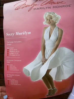 Marilyn Monroe Costume White Dress Hollywood Deluxe Small 6/8 Halloween New Sexy thumbnail 3