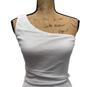 superdown White One Shoulder Glitter Mini Dress Bodycon Party‎ Club Size Medium thumbnail 2