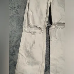 Abercrombie & fitch white ‘90s straight ultra high rise jeans 25/0R thumbnail 2