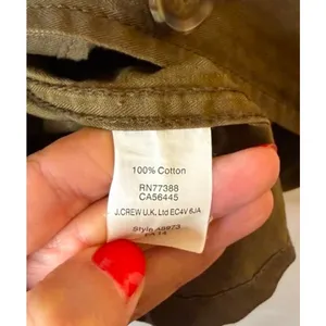 J. Crew Factory Women’s Size Small 100% Cotton Utility Safari Jacket Olive Green thumbnail 6