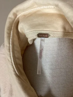 Free People Ruby Jacket Fleece Shacket in Peach, Size Large thumbnail 2