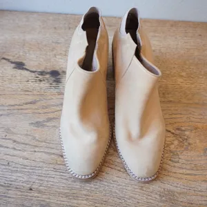 Jeffrey Campbell x Free People Size 7.5 Ankle Bootie Heels Tan Leather Boho thumbnail 2