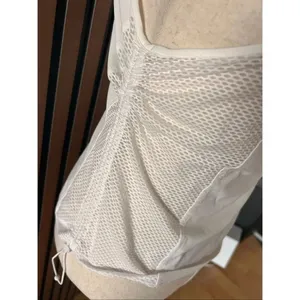 Athleta white mesh shirt workout side crunch size XS thumbnail 5