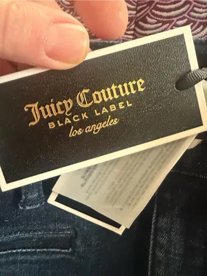 NWT Juicy Couture Black Label high rise flare dark wash jeans size 26 thumbnail 6