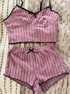 Pajama Tank & Short Set Mauve Pink Size M thumbnail 1