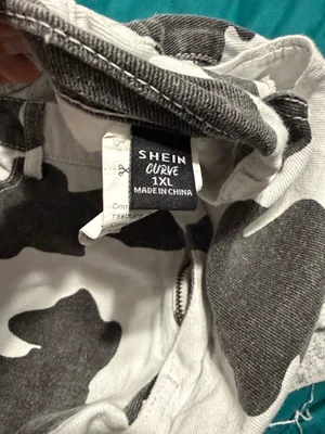 Shein Cow Print Shorts Denim thumbnail 2