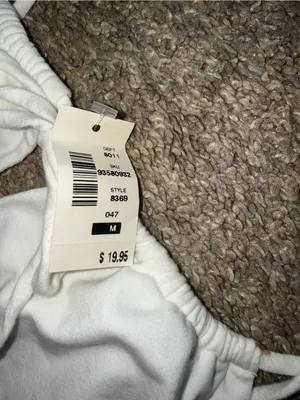 Aeropostale - Cropped Tie Front Cami - Medium, White (NWT) thumbnail 4