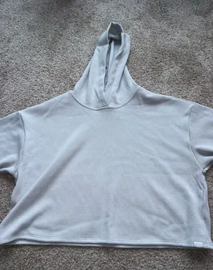 Hollister - Gilly Hicks Cozy Waffle Hoodie - Light Heather Gray, Large thumbnail 1