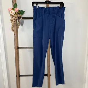 Athleta Skyline Paper Bag High Waisted Blue‎ Pants Size 4 thumbnail 2