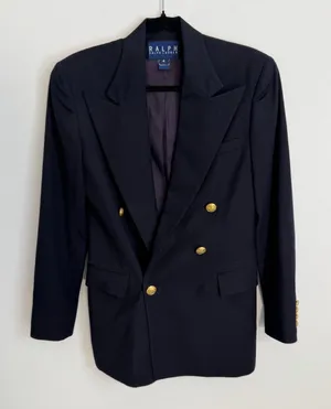 Ralph Ralph Lauren Vintage Wool Double-Breasted Blazer size 4 Read Description thumbnail 1