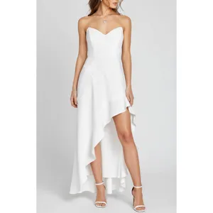 AMANDA UPRICHARD Symone Asymmetric Ruffle Maxi Dress, Ivory, XL thumbnail 3