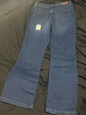 LEE Women's Fleece Lined Jeans Mid-Rise Straight Fit Size 8 Dazzle Me- NWT thumbnail 9