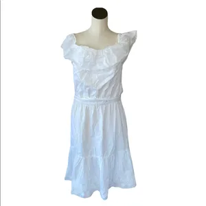 Ralph Lauren NWT LAUREN RALPH WHITE OFF THE SHOULDER EYELET EMBROIDERY BOHEMIAN DRESS thumbnail 3