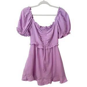 Show Me Your Mumu Sophie Mini Dress Bright Lilac Size XS Cotton Gauze thumbnail 3
