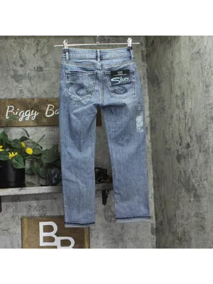 NWT Silver Jeans Co. Suki Mid Rise Curvy Fit Capri Jeans Indigo Blue 24x23.5 thumbnail 4