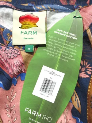 NWT FARM Rio Boho Beauty Cotton Bird Pelican T-shirt Mini Dress M thumbnail 8