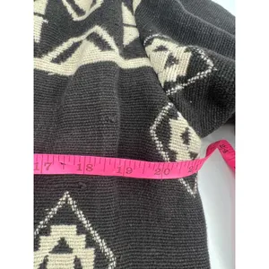 Vintage western Aztec tapestry coat Agaro collection‎ black cream sz M thumbnail 4