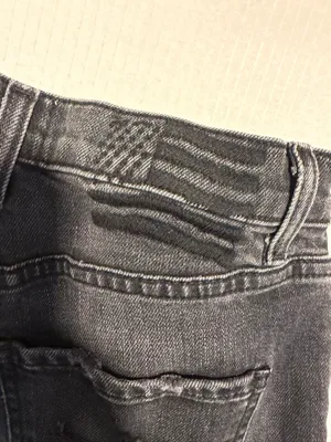 Revice Denim Black High Waisted Skinny Jeans with Red Side Zippers thumbnail 9