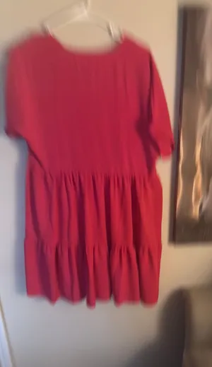 Pink v neck mini dress thumbnail 2
