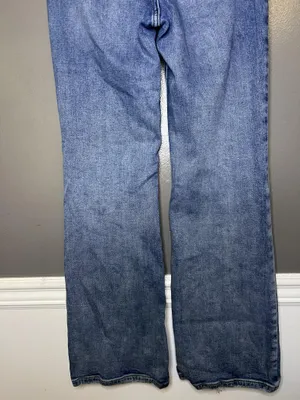 LC Lauren Conrad Super High Rise Flare Jeans Womens 6 Medium Wash Blue Denim thumbnail 6