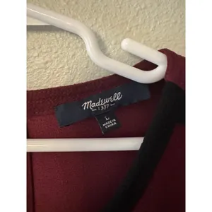 Madewell women's canal crepe tank top maroon size large thumbnail 2