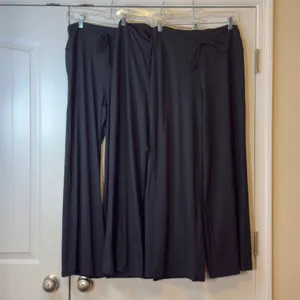 Showitty Set/3 Wide Leg Lounge Pants High Waisted‎ Drawstring Yoga Trousers XL thumbnail 3