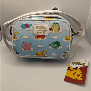 NWT Loungefly Pokémon Sleeping Characters Cloud Print Crossbody Bag Blue thumbnail 5