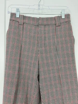 Zara Size Small Brown Glen Plaid Herringbone Ankle Pants thumbnail 2