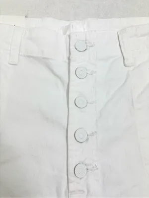 7 For All Mankind White High-Rise Button-Fly Jeans thumbnail 7