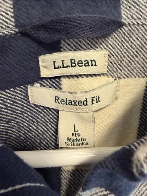 L.L. Bean 100% Cotton Soft Brushed Flannel Size Plaid Size Large thumbnail 4