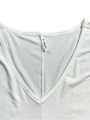 Halara V-Neck Dolman Sleeve Relaxed Lightweight T-Shirt White Size Large thumbnail 5