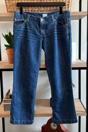 Early 2000 Vintage CK Calvin Klein Mid-Rise Crop Jean, 30 thumbnail 1