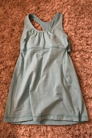 Lululemon Blue And White Striped Tank Top thumbnail 1