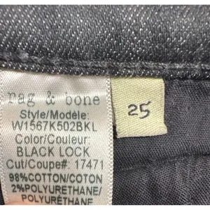 Rag‎ & Bone High Rise Ankle Skinny Jeans Black Lock Size 25 thumbnail 5