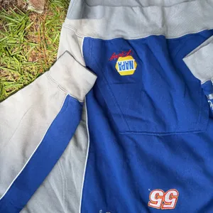 Michael Waltrip #55 Nascar NAPA Hoodie Sweatshirt Blue Gray Size SM thumbnail 2