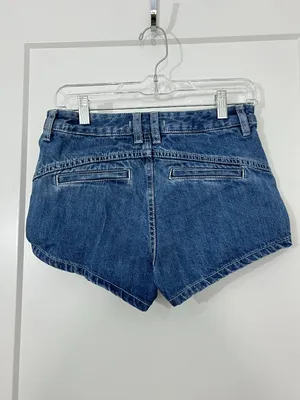 Free People Size 2 Blue Denim Shorts with Lace Trim thumbnail 4