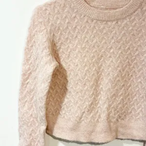 Lululemon Alpaca Wool-Blend‎ Crosshatch Spring Sweater Light Pink Size XS thumbnail 3
