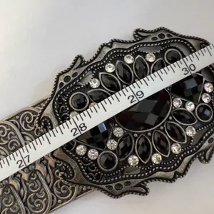 Vintage Metallic Belt NWOT Gray thumbnail 9