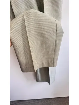 Petite Sophisticate Linen Blend Wide Leg Overalls Jumpsuit Size 14 USA thumbnail 6
