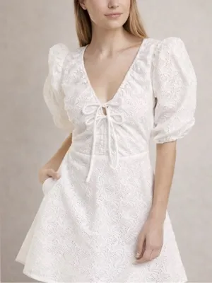 Nicholas Danni Bow-Detailed Broderie Anglaise Mini Size 8 - C30-143 thumbnail 1