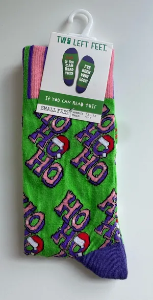 NWT Two Left Feet Christmas Socks | Festive Holiday Novelty Socks | Christmas thumbnail 1