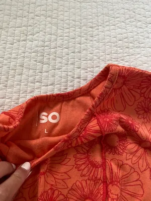 Orange hibiscus Hawaiian floral baby tee thumbnail 6