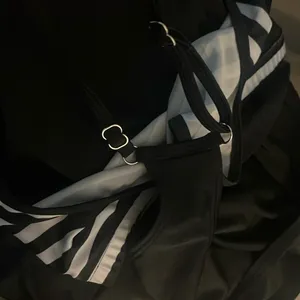 Amazon Chic Black and White Striped Tankini sporty swimsuit bikini top thumbnail 9