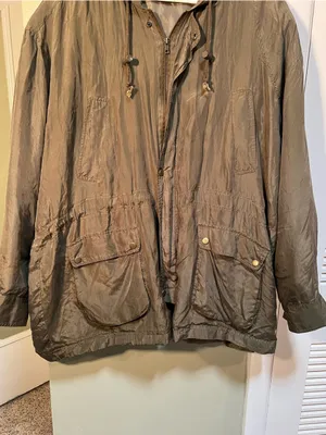 Robert Stock Women's Size Large Jacket Dark‎ Green Full Zip Snap Shoulder Pads thumbnail 3