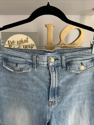 7 For All Mankind Light Blue Flared Jeans thumbnail 2