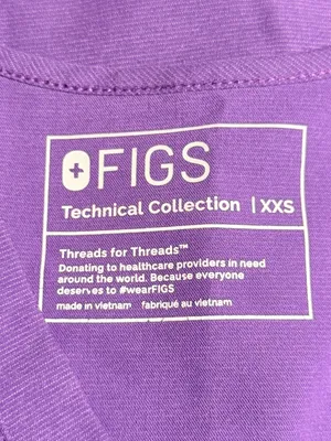 Figs Catarina Scrub Top Ultra Violet Size XXS PO 1651 thumbnail 4