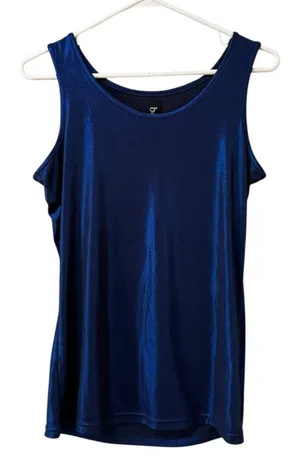 Berek Women Size Small Sleeveless Tank Top Metallic Stretch Lightweight‎ Party thumbnail 1